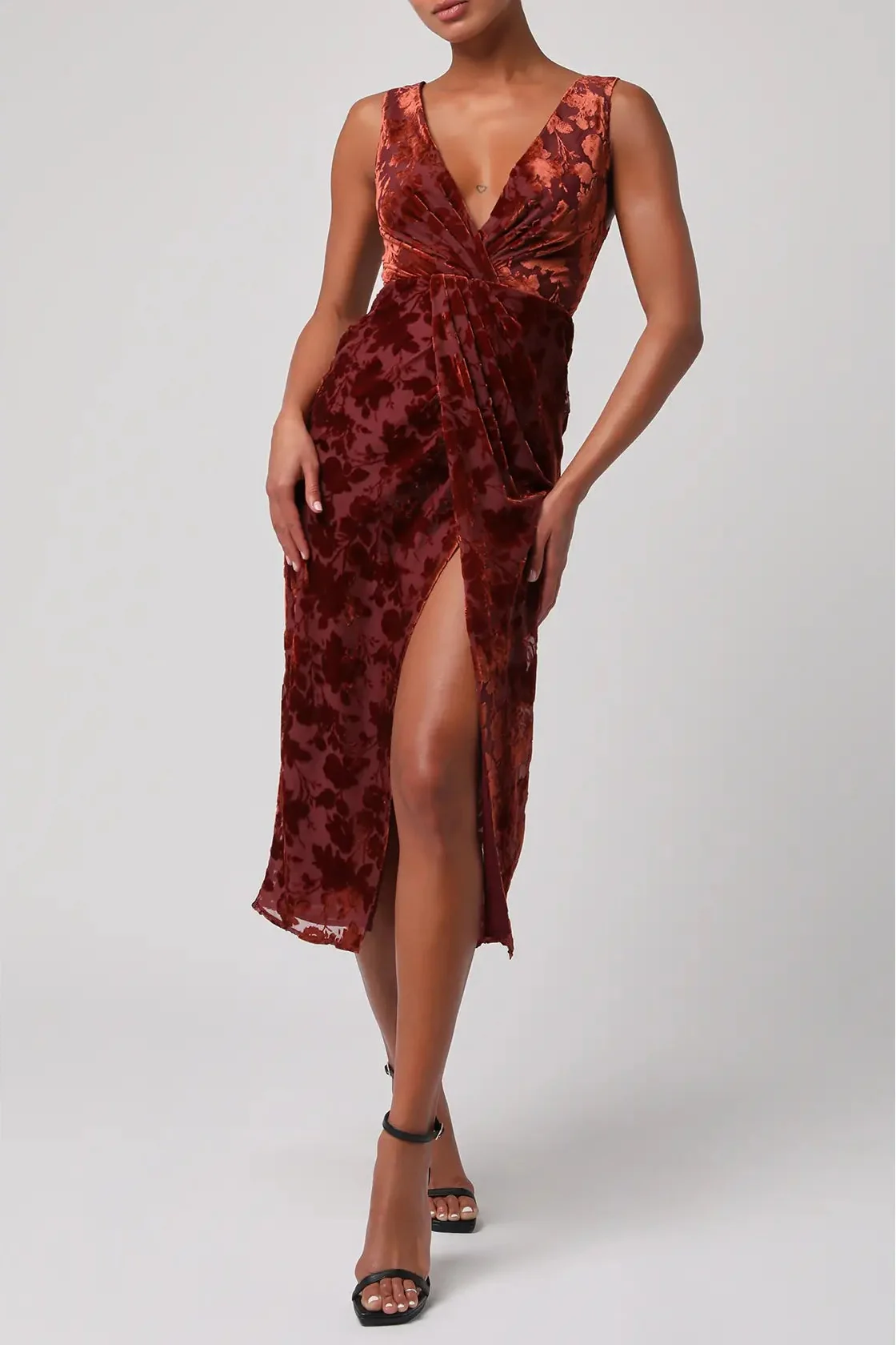 Aman Velvet Midi Dress