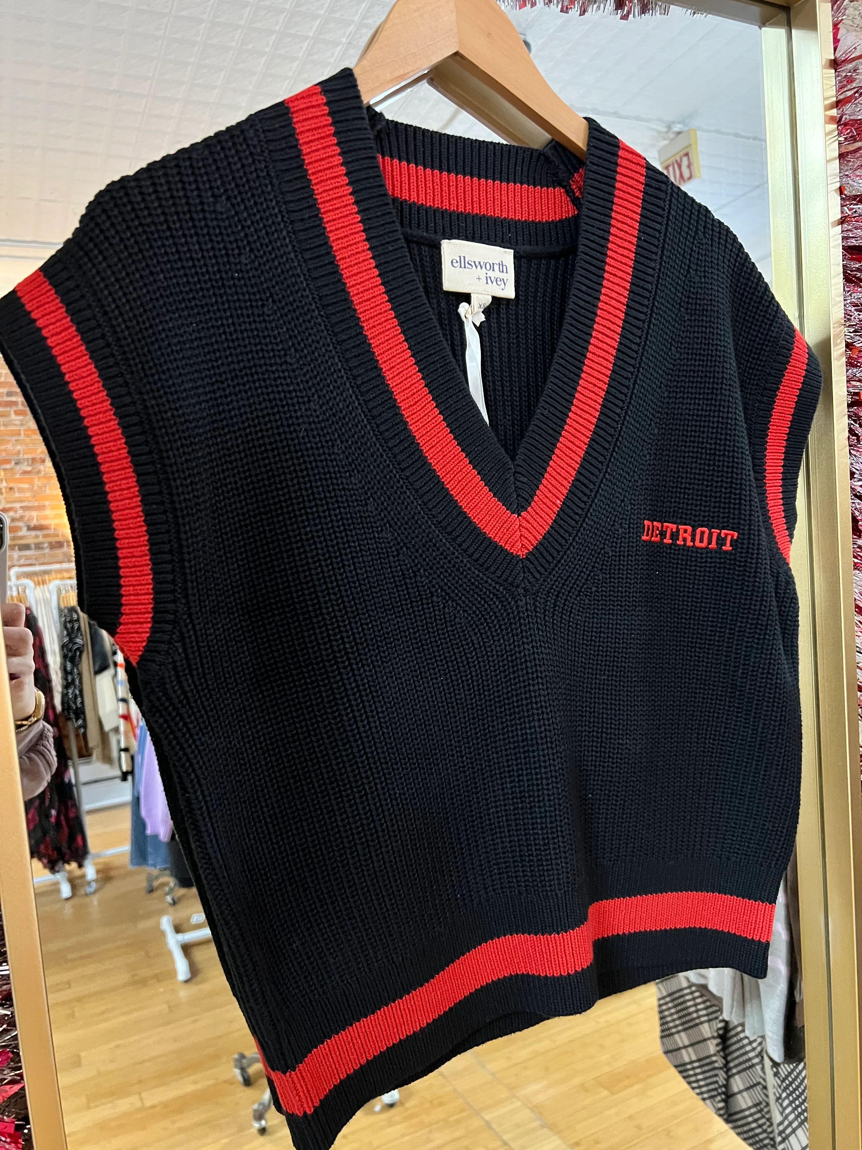 Detroit Black Sweater Vest - Image 3
