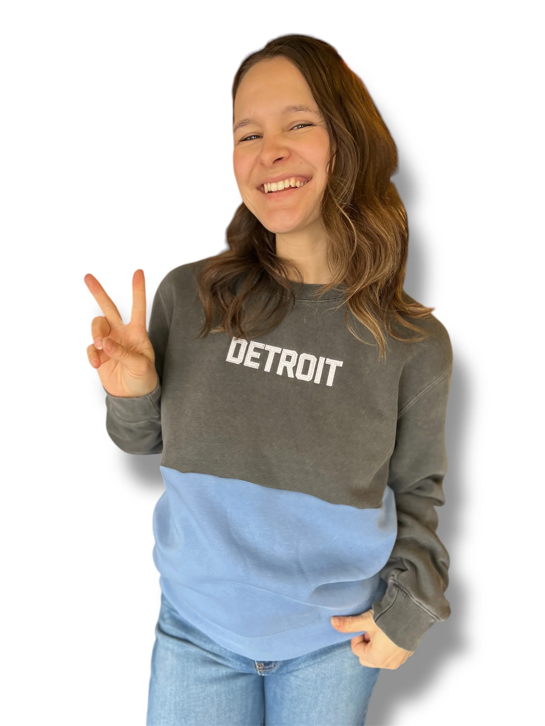 Detroit Color Block Embroidered Sweatshirt - Image 3