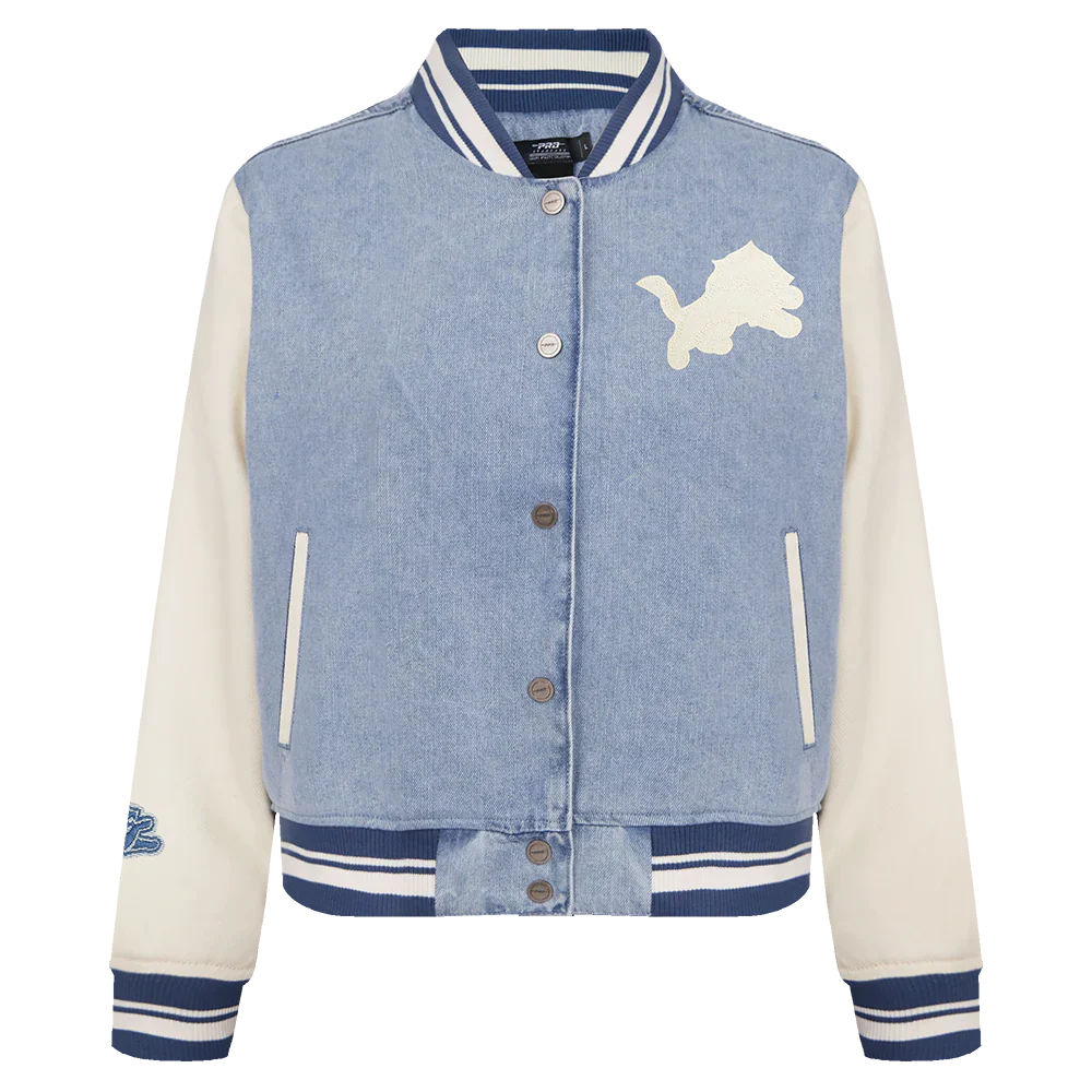 Detroit Lions Denim Varsity Jacket - Image 4