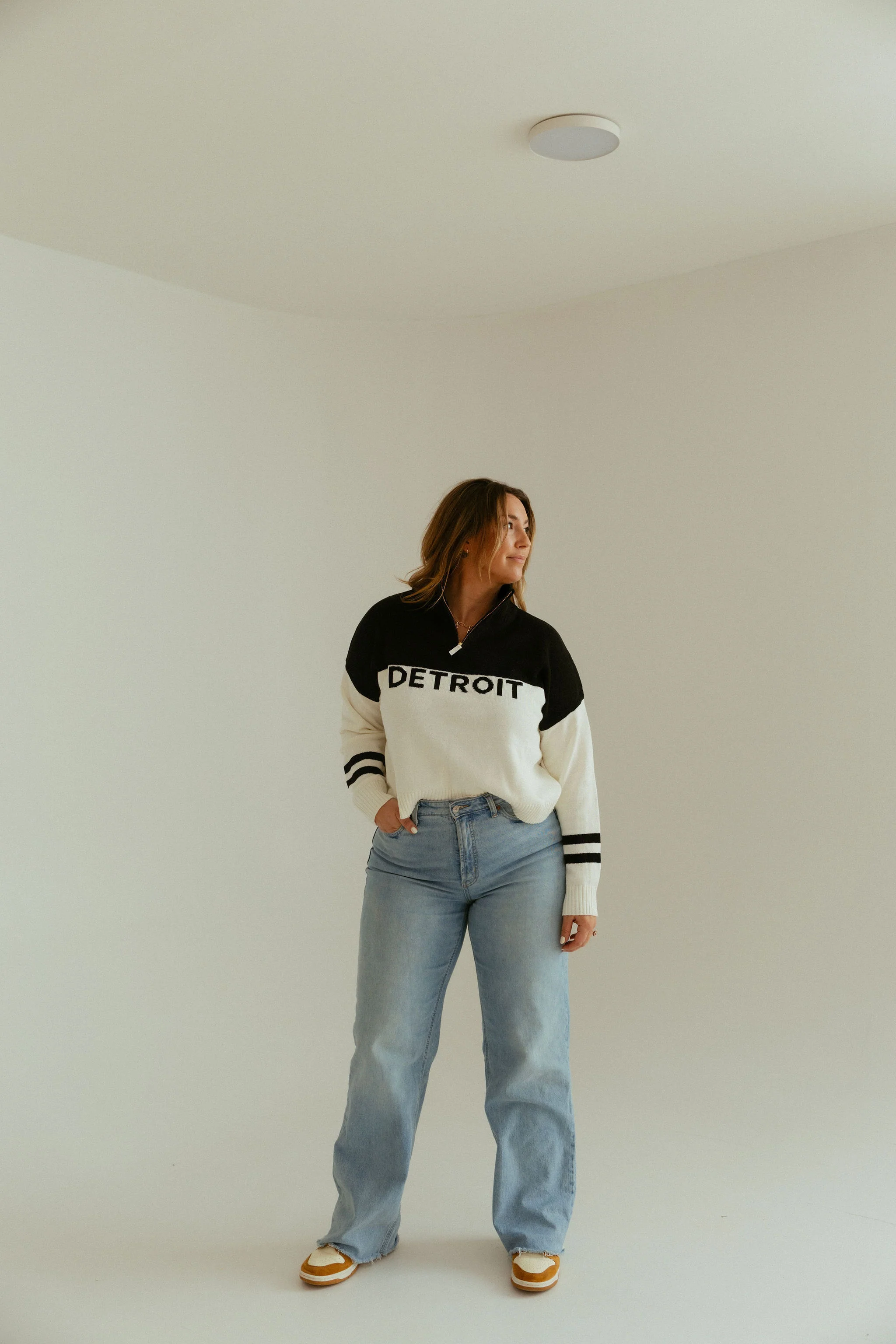 Detroit Quarter Zip Knit Sweater - Image 3
