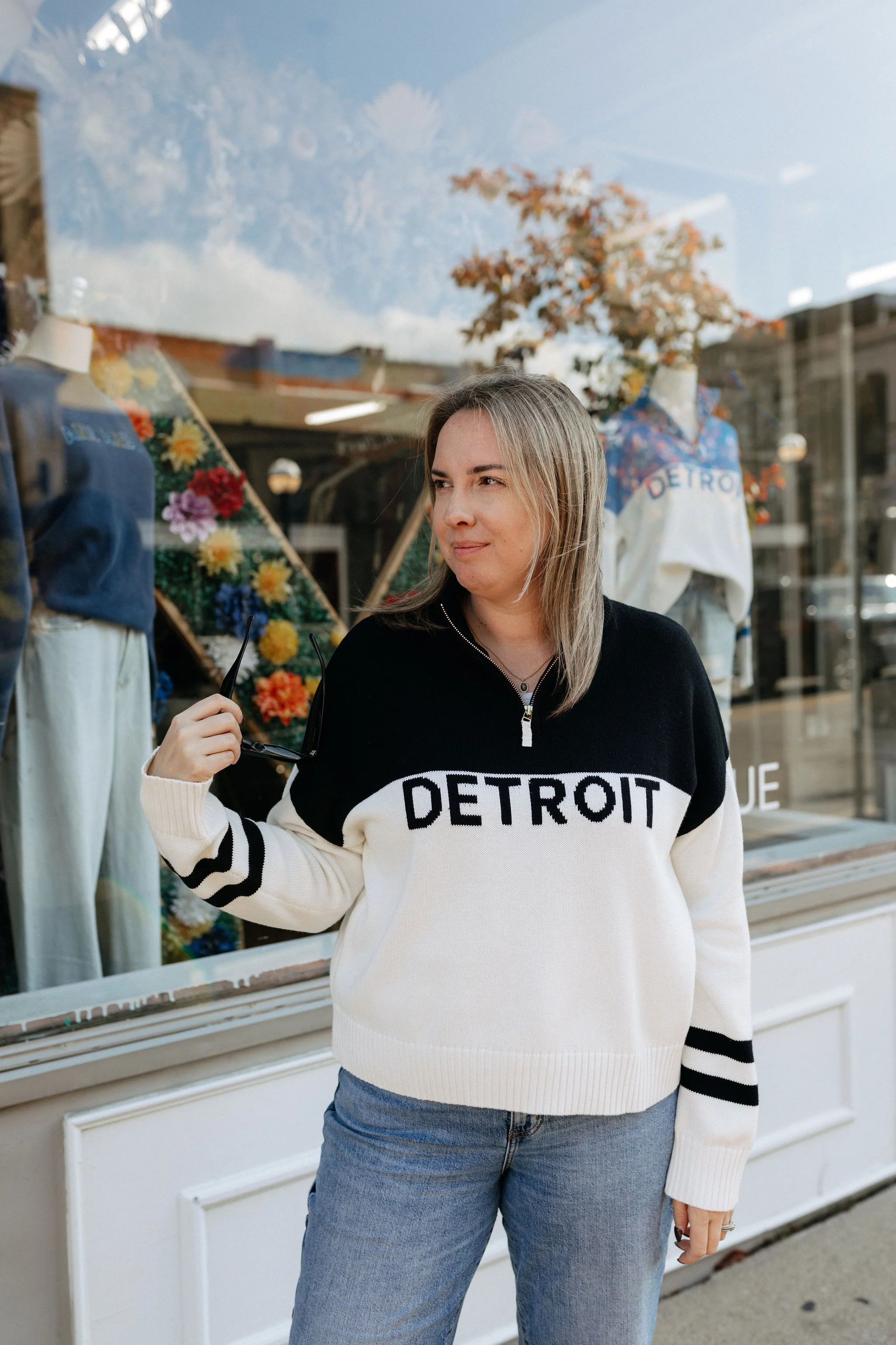 Detroit Quarter Zip Knit Sweater - Image 4