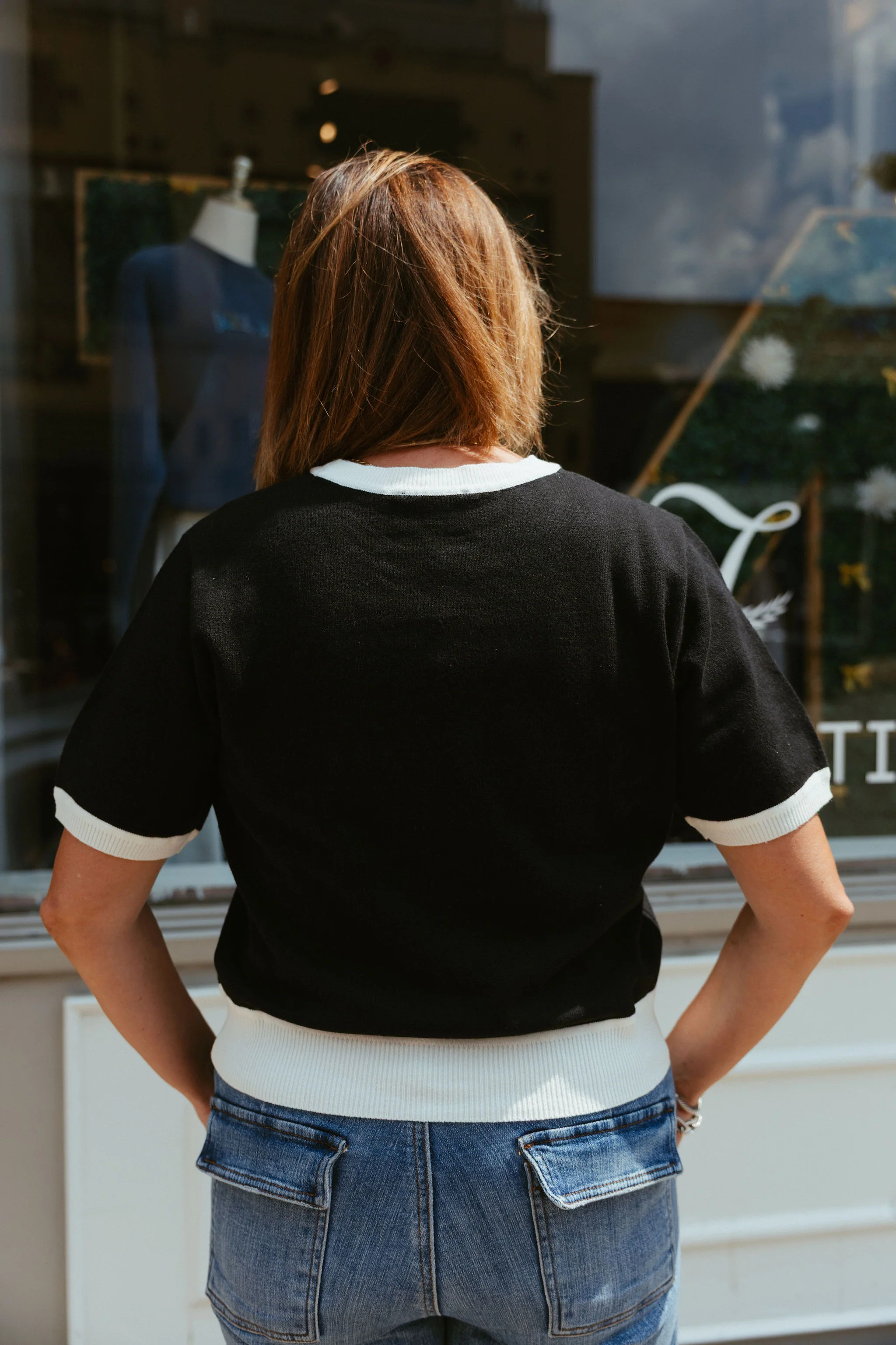 Detroit Short Sleeve Sweater Black - Image 3