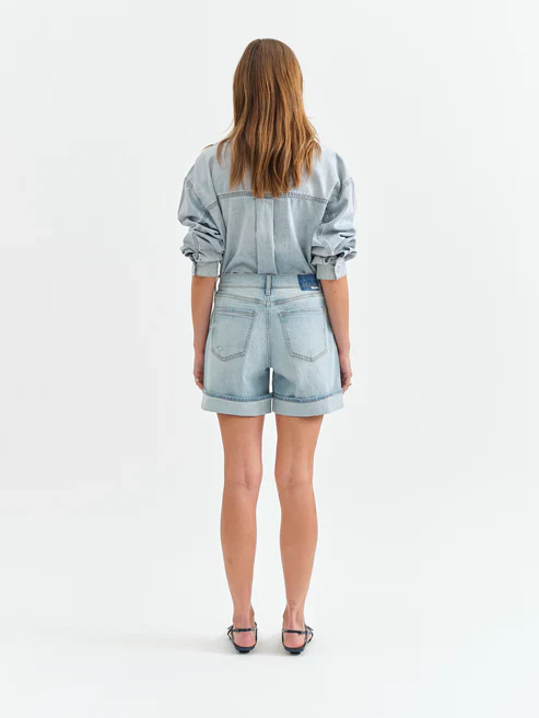 Easy Rider Mid Rise Short in Dew Drop - Image 3