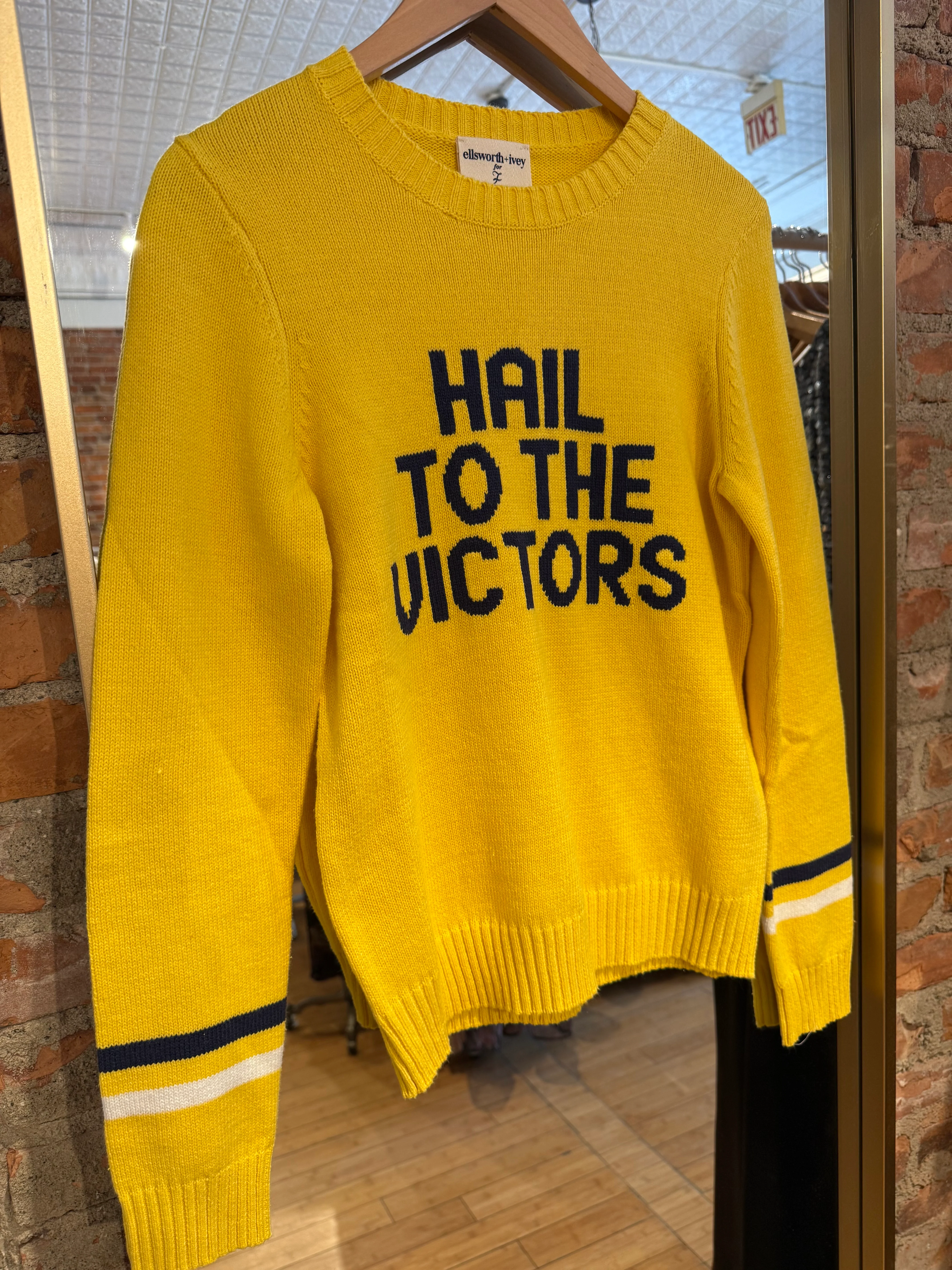 Hail to the Victors Yellow Sweater - Image 4