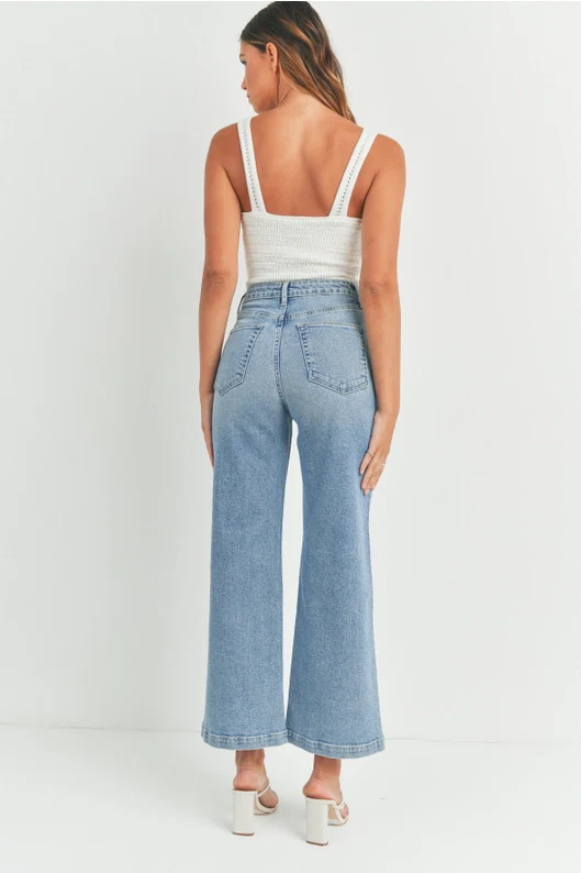 Julianna Patch Pocket Jeans Light Denim - Image 2