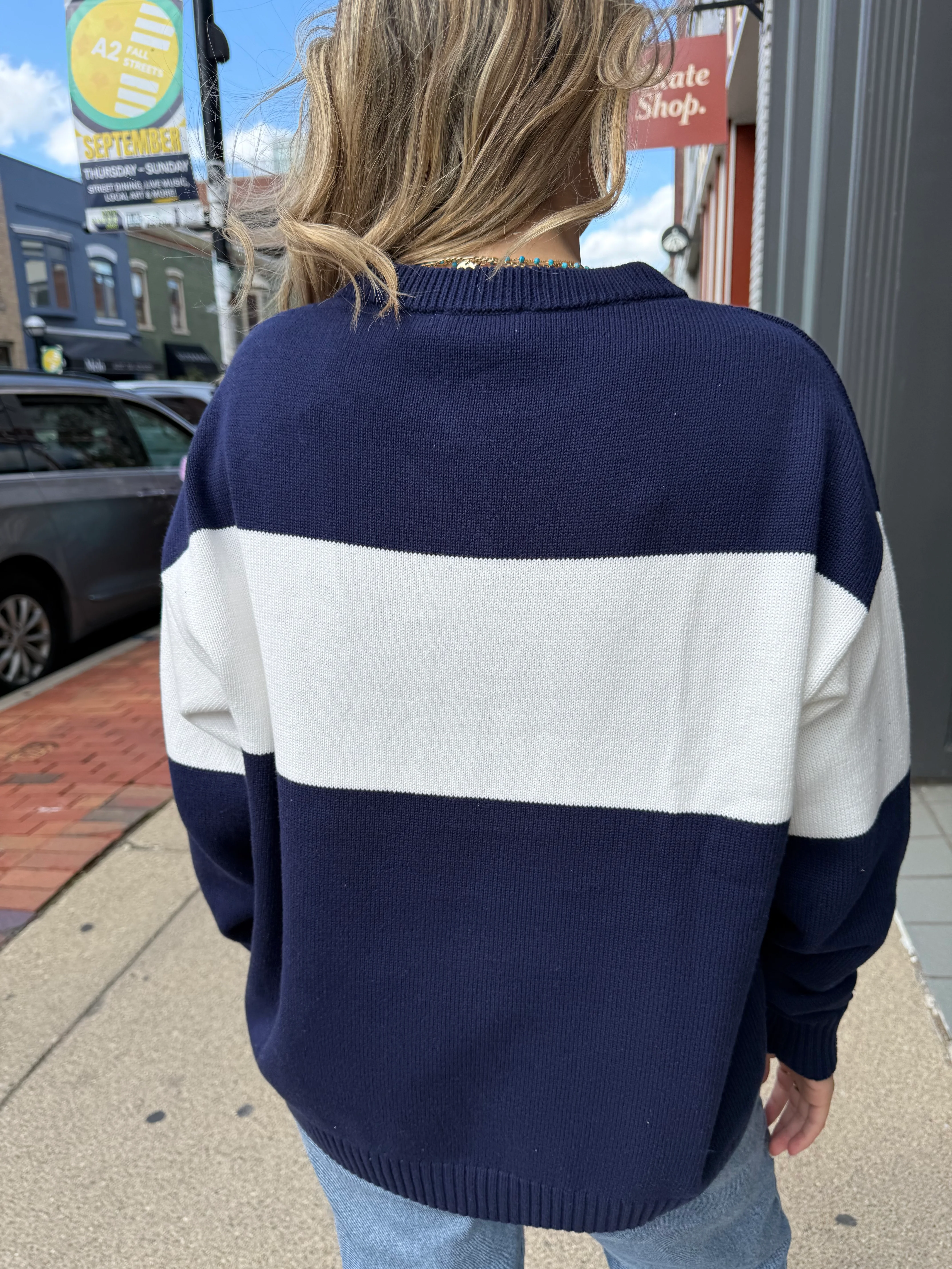Michigan Block Crewneck Sweater - Image 3