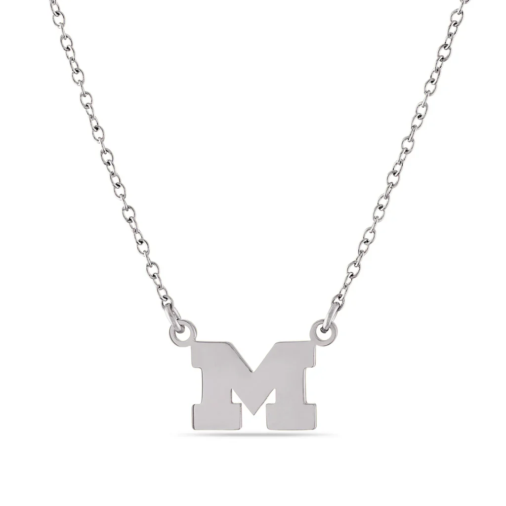 Michigan Block M Necklace - Image 3