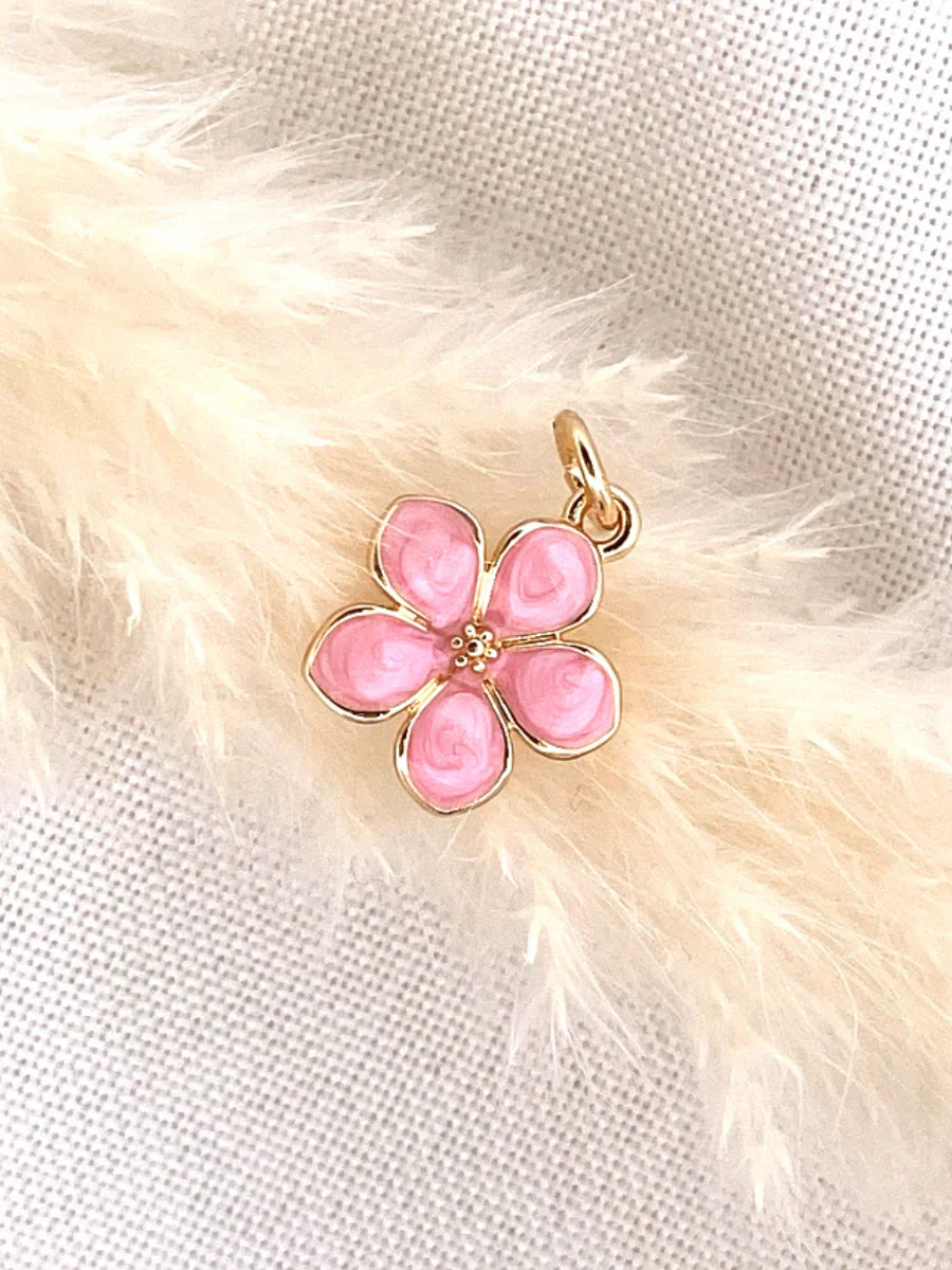 Pink Flower Charm