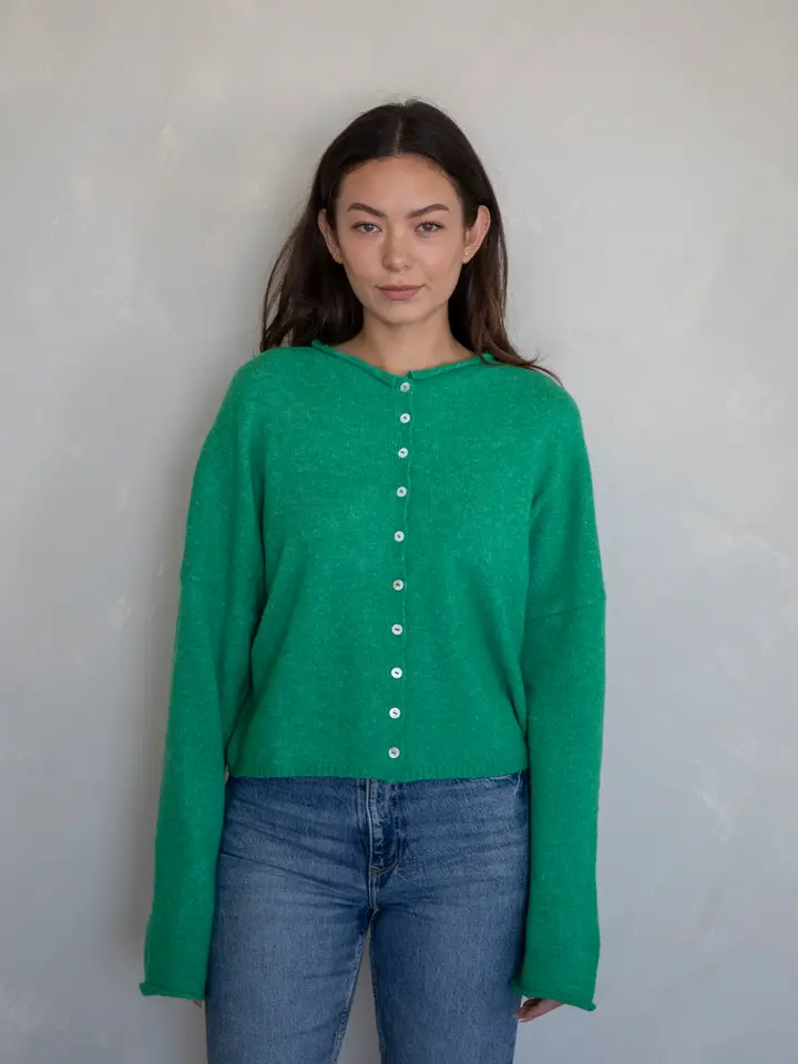 Piper Cardigan Kelly Green - Image 3