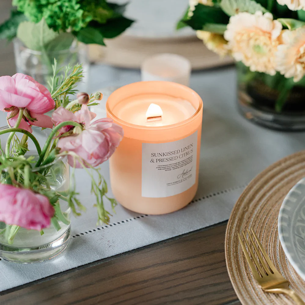 Sunkissed Linen and Pressed Citrus Luxury Candle