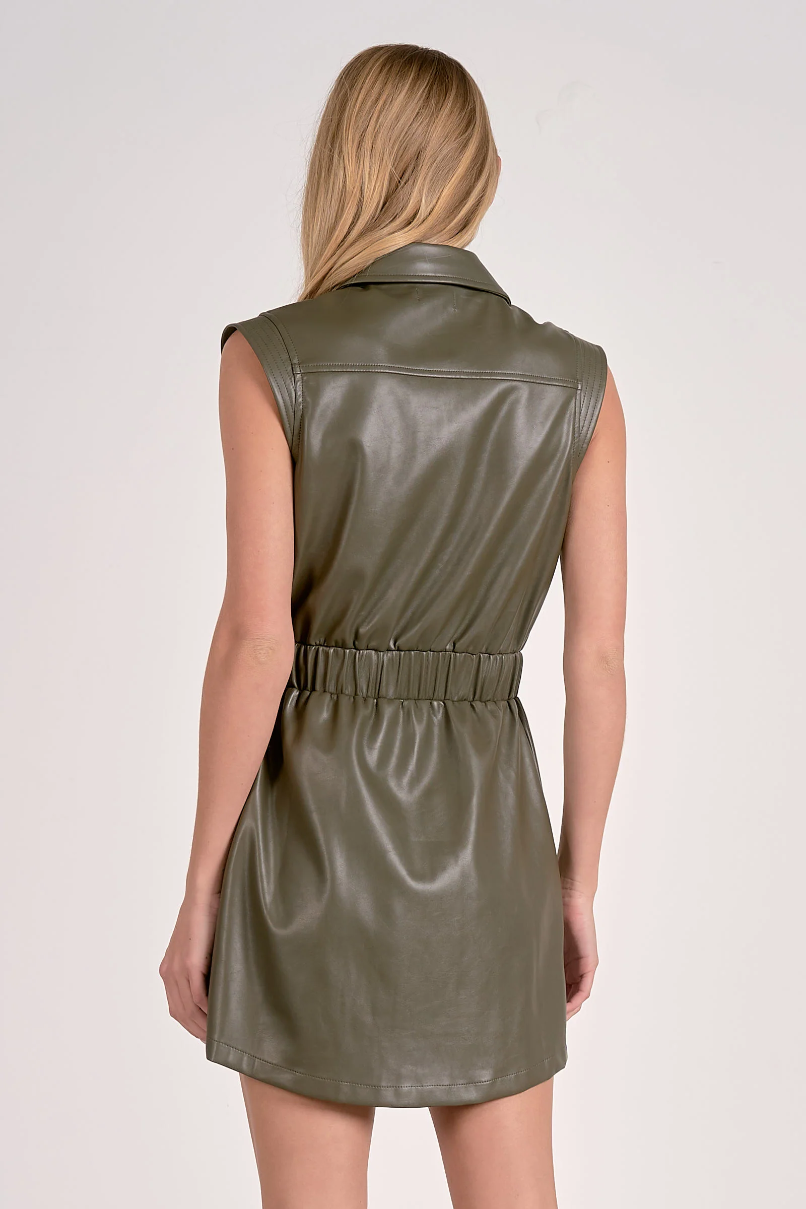 The Kimberly Faux Leather Dress - Image 2